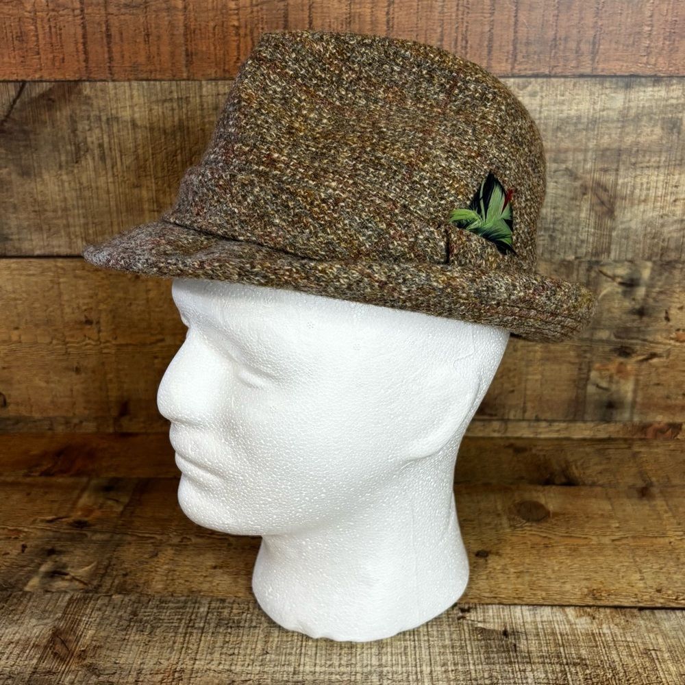Vintage Fedora Bee's Hats Men's Rimmed Gentleman Brown Made USA SZ 6 3/4-